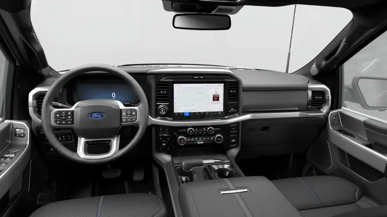 2026 Ford F-150 Platinum in Avalanche — front three-quarter view