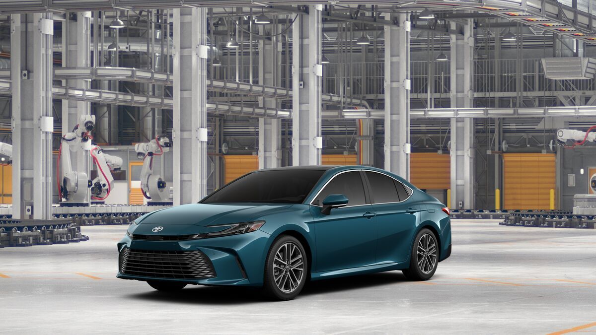 2026 Toyota Camry XLE AWD in Ocean Gem — front three-quarter view