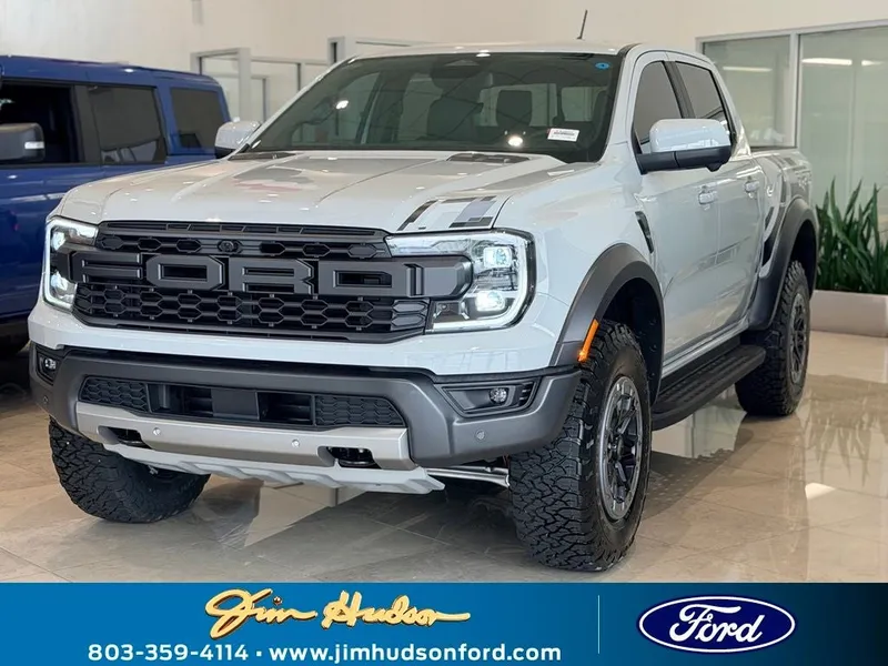 2026 Ford Ranger Raptor in Avalanche — front three-quarter view