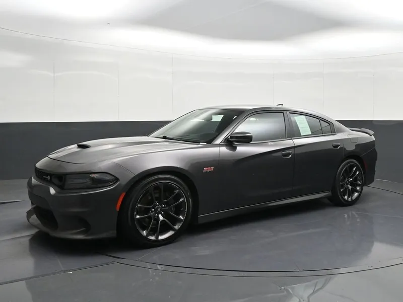 2022 Dodge Charger Scat Pack in Gray — front three-quarter view