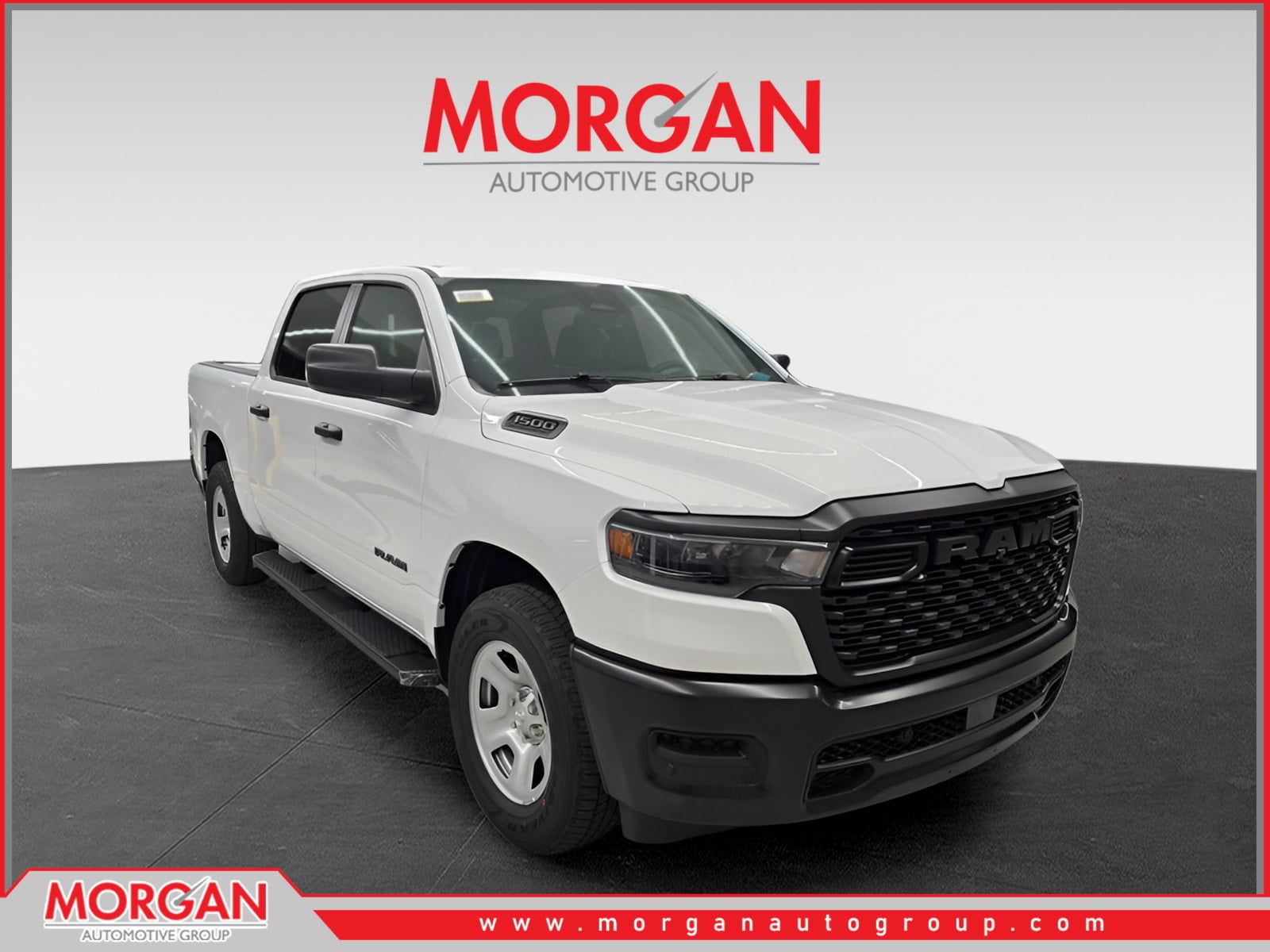 2026 Ram 1500 Tradesman in Bright White Clearcoat — front three-quarter view