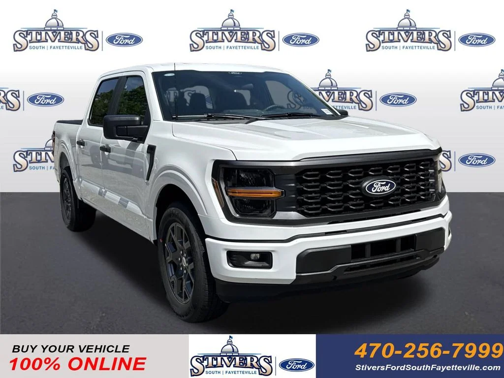 2026 Ford F-150 STX in White — front three-quarter view