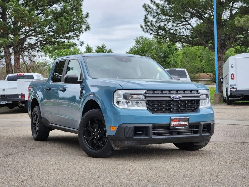 2023 Ford Maverick XLT in Blue — front three-quarter view