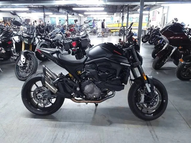 2023 Ducati Monster Dark Stealth — front three-quarter view