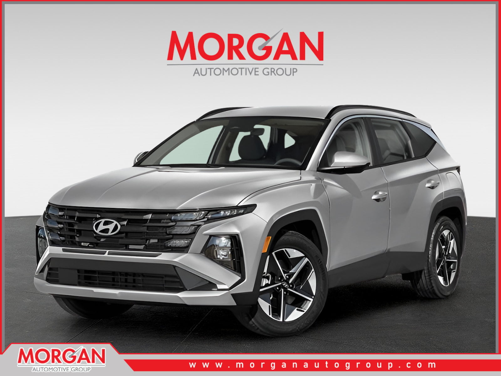 2026 Hyundai TUCSON SEL in Shimmering Silver — front three-quarter view