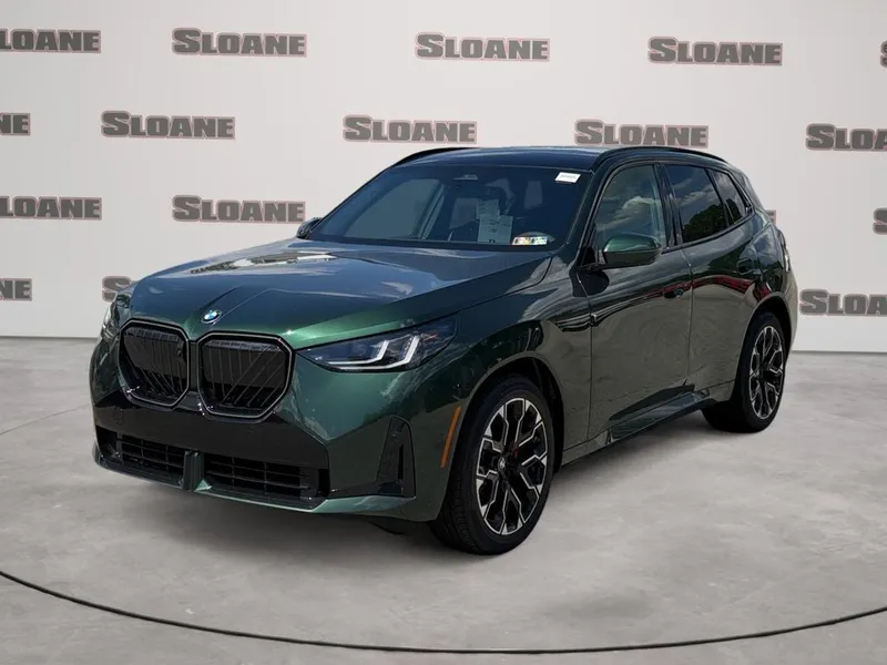 2026 BMW X3 30 xDrive in Deep Sea Green — front three-quarter view
