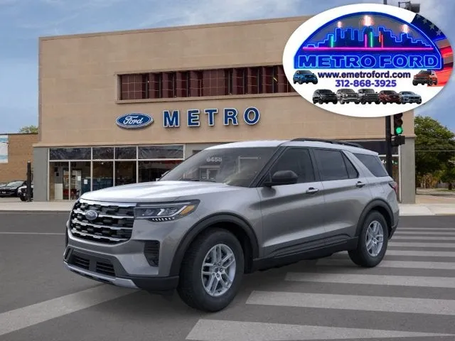 2026 Ford Explorer Active w/200A Pkg in Carbonized Gray Metallic — front three-quarter view
