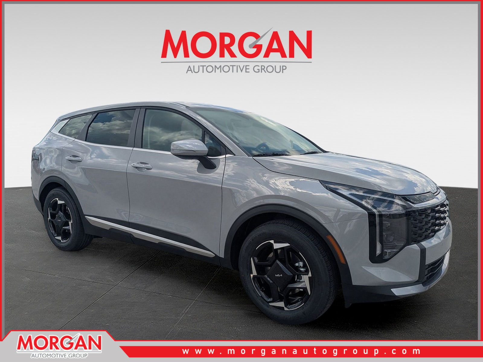 2026 Kia Sportage EX in Wolf Gray — front three-quarter view