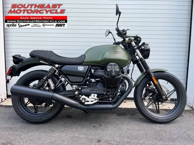 2024 Moto Guzzi V7 Stone — front three-quarter view