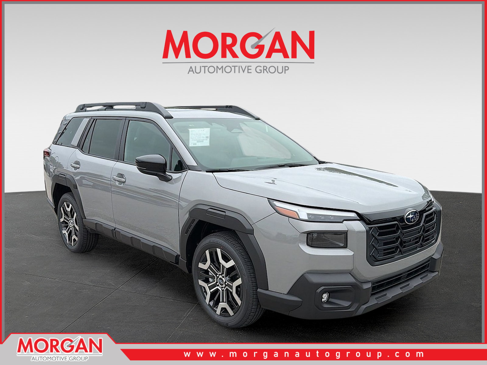 2026 Subaru Outback Touring XT in River Rock Pearl — front three-quarter view