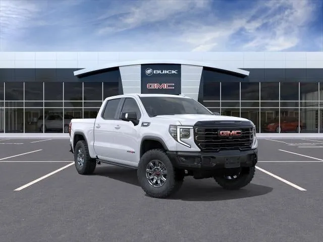 2026 GMC Sierra 1500 AT4X in Summit White — front three-quarter view