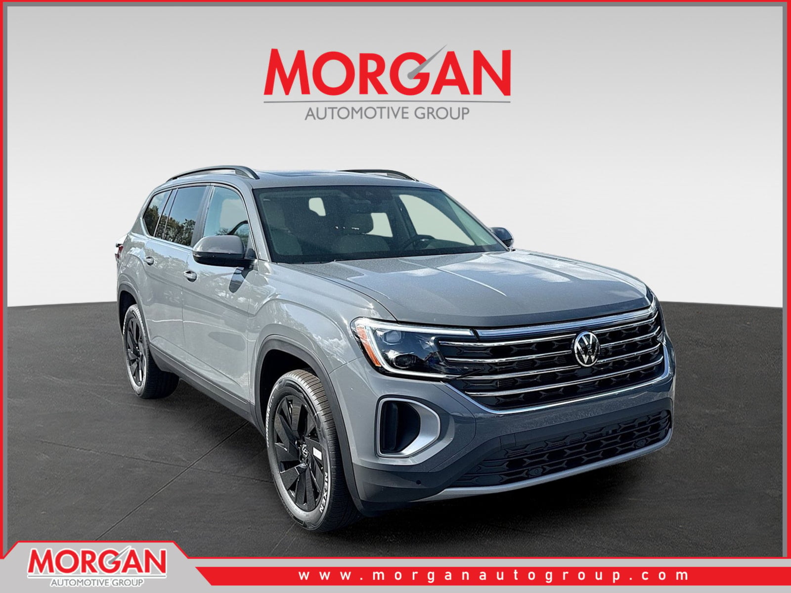 2026 Volkswagen Atlas 2.0T SE w/Technology in Gray — front three-quarter view