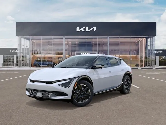 2026 Kia EV6 Wind in Glacial White Pearl — front three-quarter view