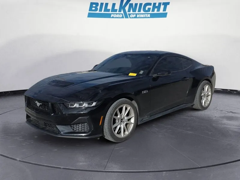 2024 Ford Mustang GT Premium in Shadow Black — front three-quarter view