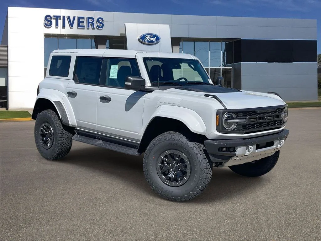 2026 Ford Bronco Raptor in Avalanche — front three-quarter view