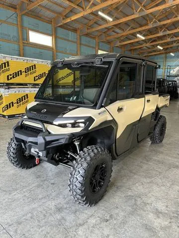 2026 Can-Am® Defender MAX Limited HD11 Desert Tan & Carbon Black — front three-quarter view