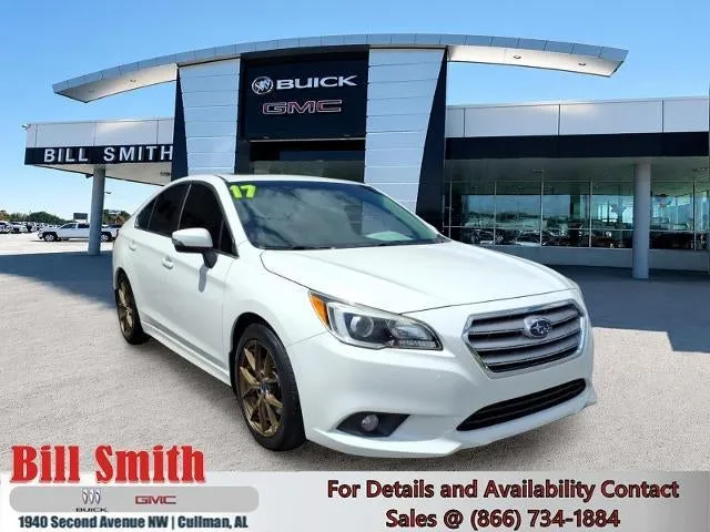 2017 Subaru Legacy Limited in White — front three-quarter view