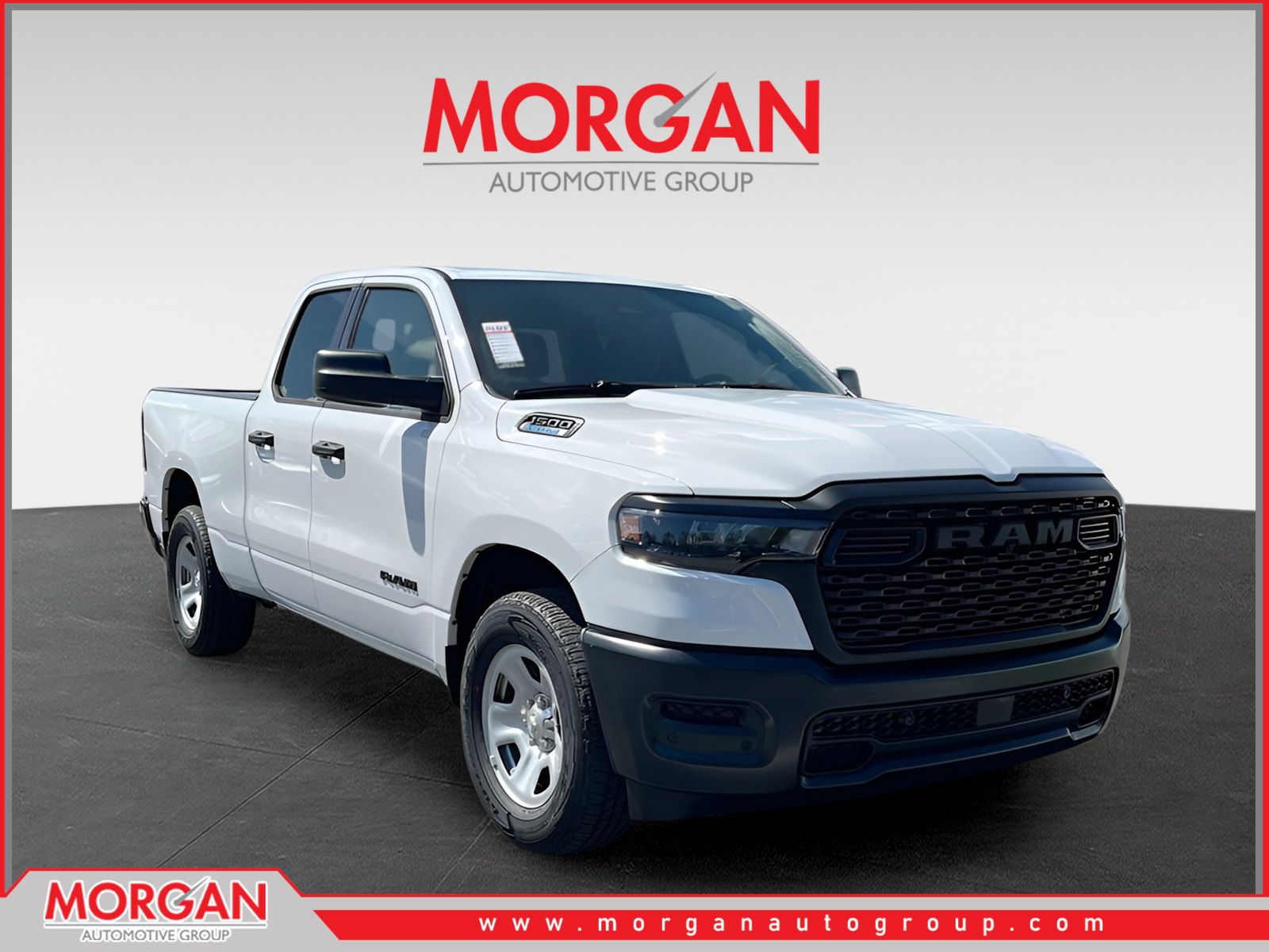 2026 Ram 1500 Tradesman in White — front three-quarter view