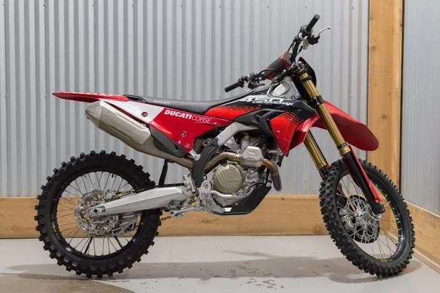 2026 Ducati Desmo450 MX Factory — front three-quarter view