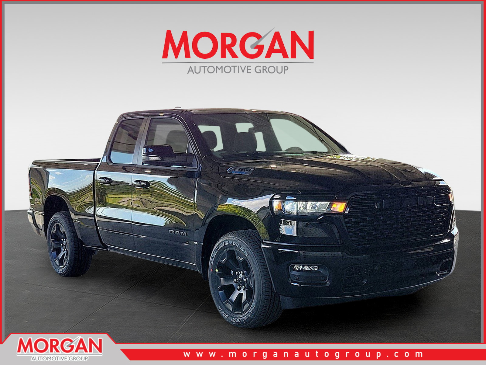 2026 Ram 1500 Big Horn in Diamond Black Crystal Pearlcoat — front three-quarter view