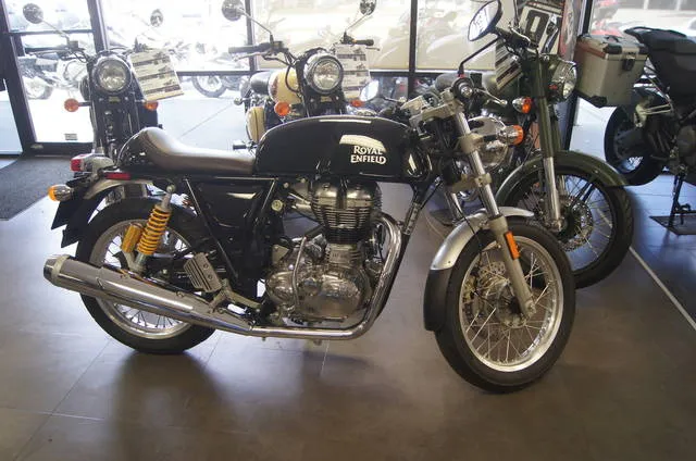 2016 Royal Enfield Continental GT — front three-quarter view