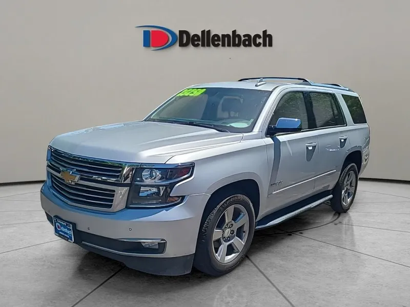 2018 Chevrolet Tahoe Premier in Silver Ice Metallic — front three-quarter view