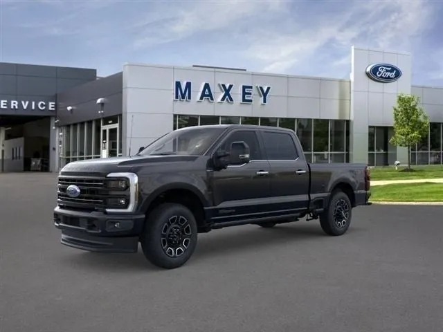 2026 Ford Super Duty F-350® Platinum® in Agate Black Metallic — front three-quarter view