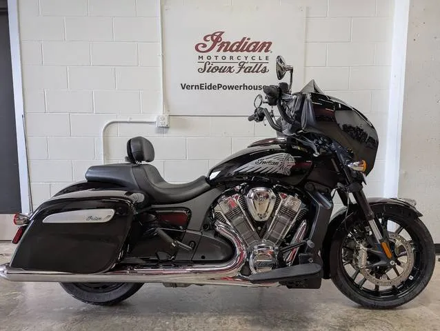 2025 Indian Motorcycle® Chieftain® PowerPlus Black Metallic — front three-quarter view
