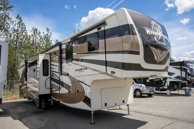 2021 Forest River Riverstone 391FSK — front three-quarter view