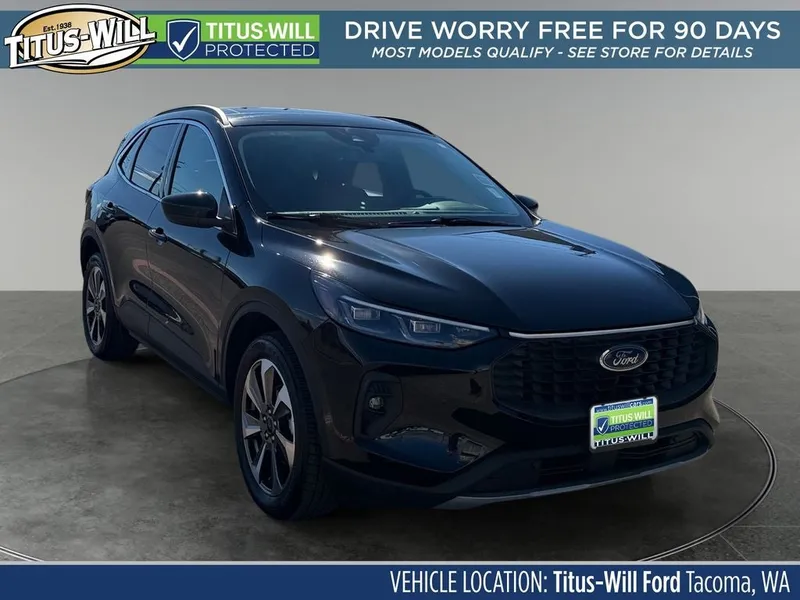 2025 Ford Escape Platinum in Black — front three-quarter view