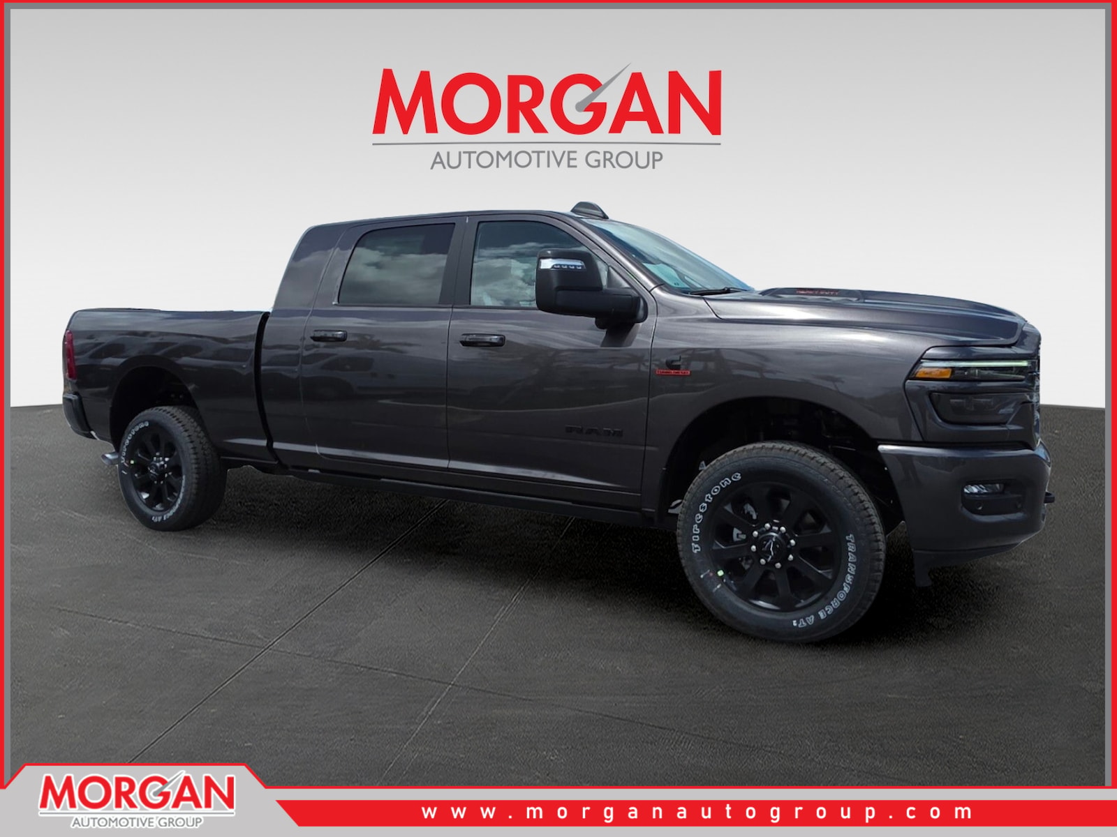 2026 Ram 2500 Laramie in Gray — front three-quarter view