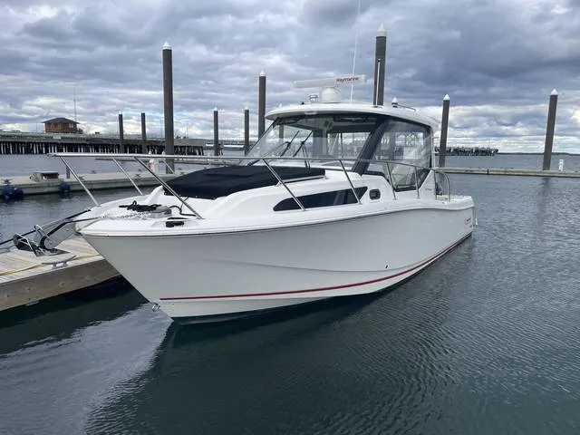 2023 Boston Whaler 325 Conquest — front three-quarter view