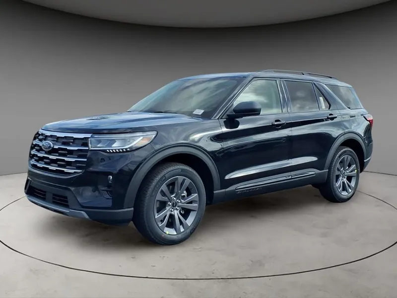 2026 Ford Explorer Active in Black Metallic — front three-quarter view