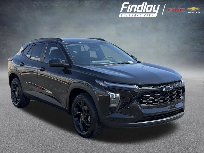 2026 Chevrolet Trax LT in Mosaic Black Metallic — front three-quarter view