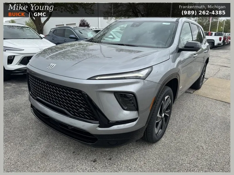 2026 Buick Enclave Sport Touring in Moonstone Gray Metallic — front three-quarter view