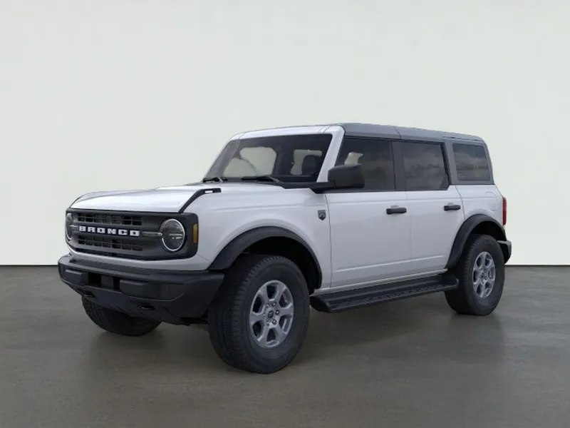 2026 Ford Bronco Big Bend in Oxford White — front three-quarter view