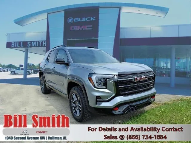 2026 GMC Terrain AT4 in Sterling Metallic — front three-quarter view