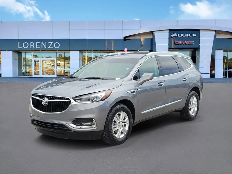 2021 Buick Enclave Essence in Includes Pitch Dark Night Lower Exterior Accent Color.) — front three-quarter view