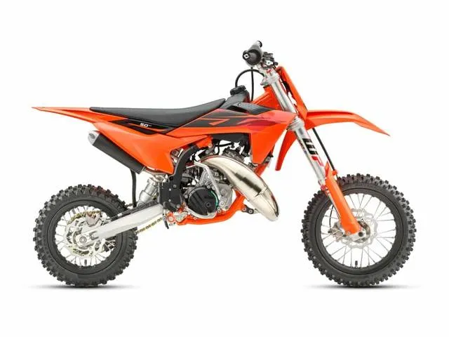 2027 KTM 50 SX — front three-quarter view