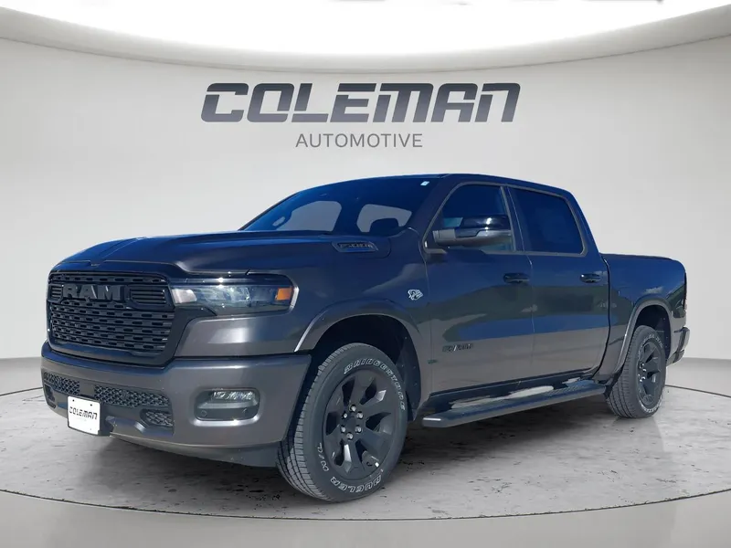 2026 RAM 1500 Big Horn in Granite Crystal Metallic Clearcoat — front three-quarter view