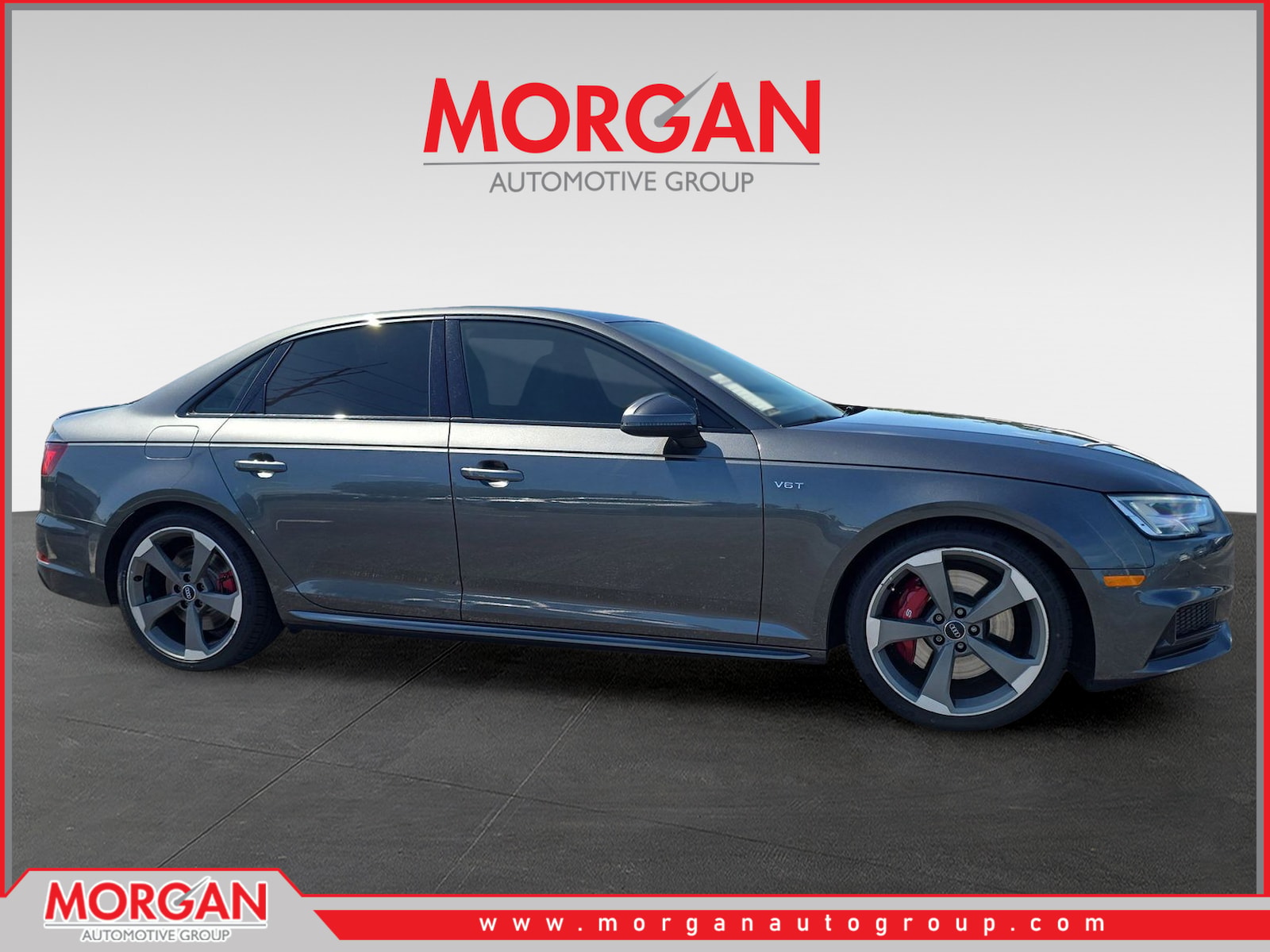 2018 Audi S4 3.0T Premium Plus in Gray — front three-quarter view