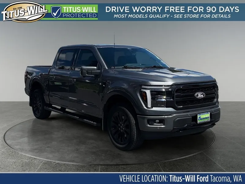2026 Ford F-150 Lariat in Carbonized Gray Metallic — front three-quarter view