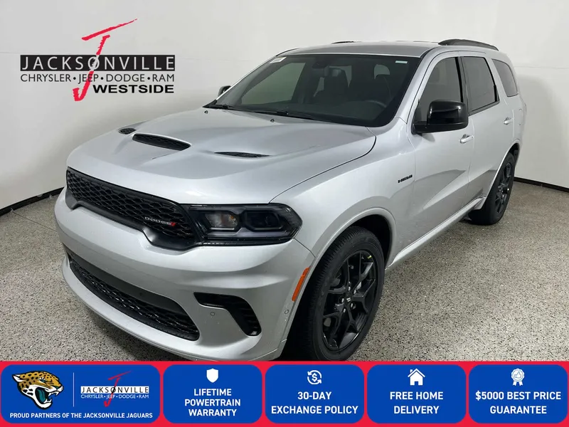 2026 Dodge Durango GT HEMI V8 in Triple Nickel Exterior Paint — front three-quarter view