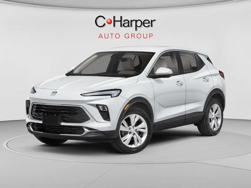 2026 Buick Encore GX Preferred in Summit White — front three-quarter view