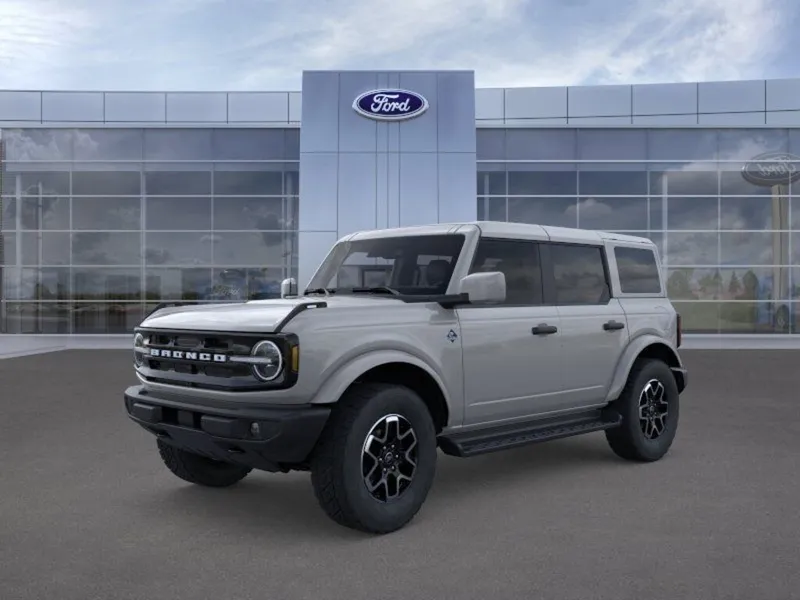 2026 Ford Bronco in DR Gray — front three-quarter view