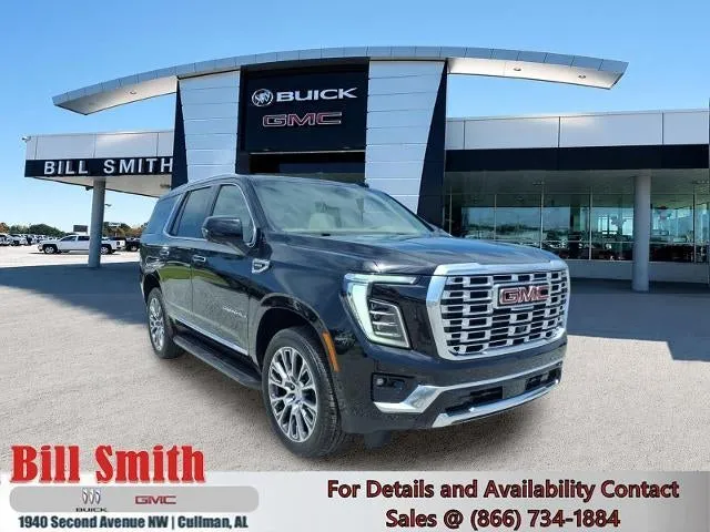 2026 GMC Yukon Denali in Onyx Black — front three-quarter view