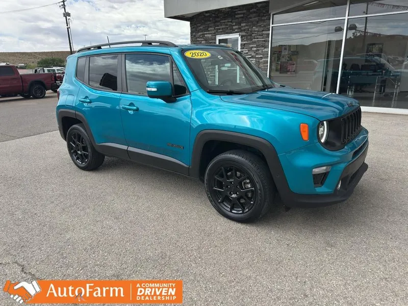 2020 Jeep Renegade Altitude in Bikini Metallic Clearcoat — front three-quarter view