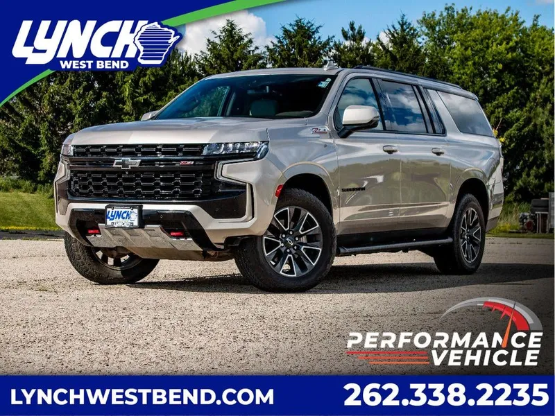 2023 Chevrolet Suburban Z71 in Empire Beige Metallic — front three-quarter view