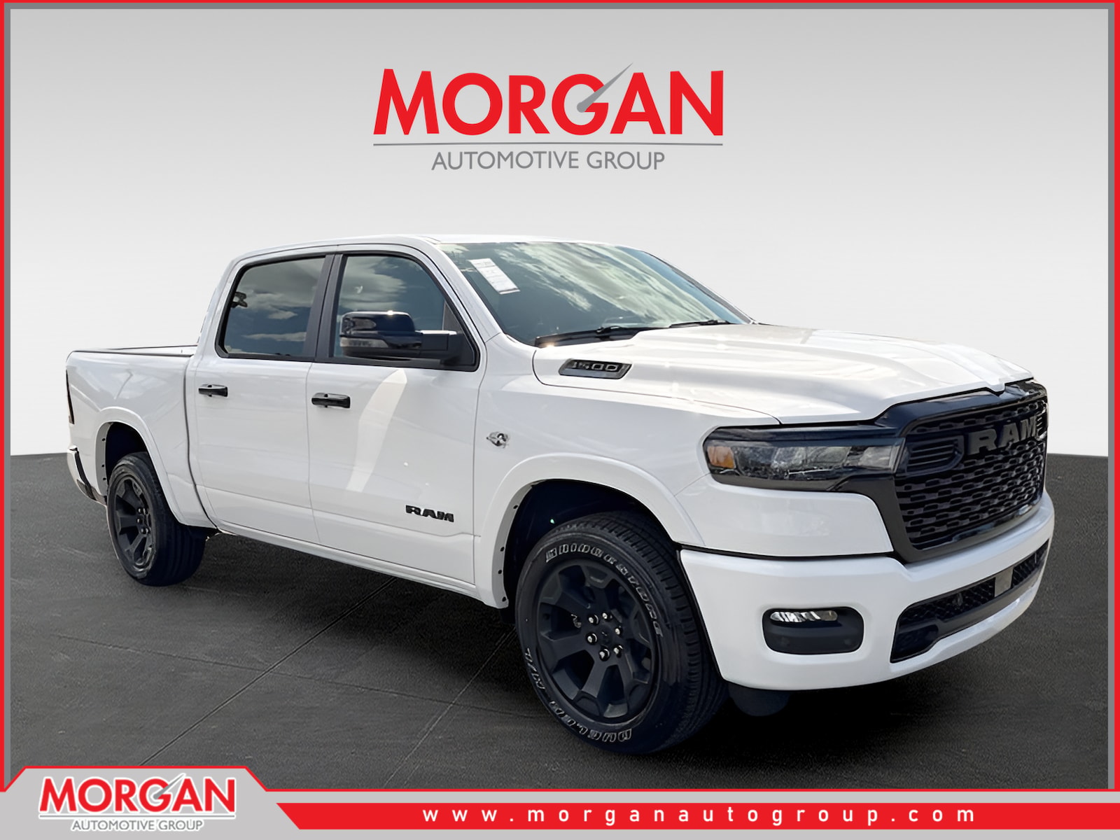 2026 Ram 1500 Big Horn/Lone Star in White — front three-quarter view