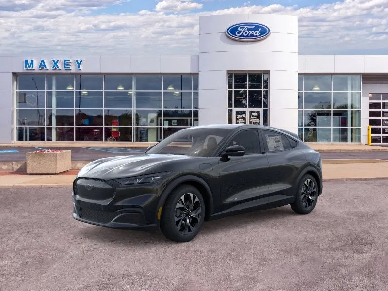 2026 Ford Mustang Mach-E Select in Shadow Black — front three-quarter view